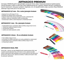 Akrylové fixy Extra jemný hrot 0,7 mm - metalické 16 barev