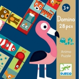 Djeco Oboustranné domino - puzzle Zvířátka