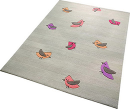 Dětský koberec Birdie růžový 1 ESP-4012-03