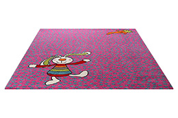 Dětský koberec Rainbow Rabbit 4 SK-0523-03 fialový
