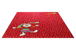 Dětský koberec Rainbow Rabbit 3 SK-0523-02 červený