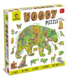 Ludattica Dřevěné puzzle Lesní zvířátka