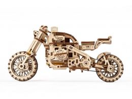 Mechanická 3D stavebnice - Motorka s vozíkem