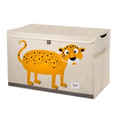 3 sprouts Uzavíratelný box - bedna na hračky Leopard