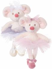 Plyšová myška Little Antonia balerina - bílá sukně - 0 ks