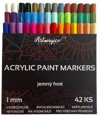 Artmagico Akrylové fixy Jemný hrot 1 mm - 42 barev