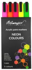 Akrylové fixy SMART s jemným hrotem - neonové 5 barev - 0 ks