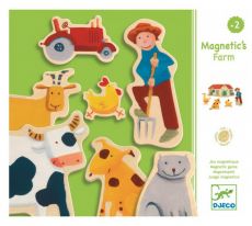Dřevěné magnetky Farma a zvířátka - 1 ks