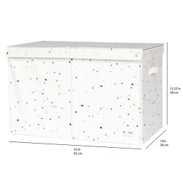 Uzavíratelný box - bedna na hračky Terrazzo Cream