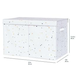 Uzavíratelný box - bedna na hračky Terrazzo Light grey