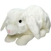 Plyšový králík bílý, ležící - 0 ks