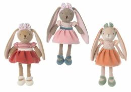 Zajíc Little Bunny Sisters v červených šatičkách - 0 ks Zajíc Little Bunny Sisters v červených šatičkách - 0 ks