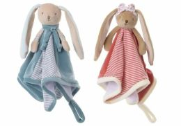 Muchláček mazlík Baby Bunny Rug - červený zajíček