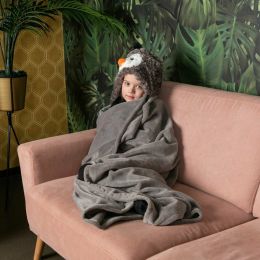 Hřejivá deka s kapucí - Tučňák
