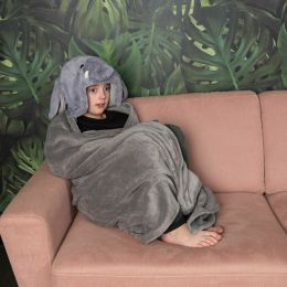 Hřejivá deka s kapucí - Slon