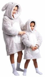 Hřejivá televizní mikinová deka s kapucí pro děti 3-6 let - Králík