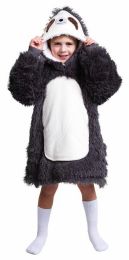 Hřejivá televizní mikinová deka s kapucí pro děti 3-6 let - Lenochod - 0 ks
