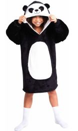 Hřejivá televizní mikinová deka s kapucí pro děti 7-12 let - Panda - 0 ks