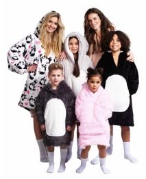 Hřejivá televizní mikinová deka s kapucí pro děti 7-12 let - Panda