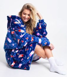 Hřejivá televizní mikinová deka s kapucí pro teenagery a dospělé - Víno