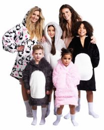 Hřejivá televizní mikinová deka s kapucí pro teenagery a dospělé - Panda
