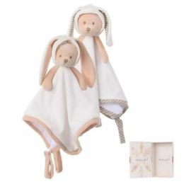 Muchláček mazlík medvídek Melissa Baby Rug - růžové uši - 0 ks