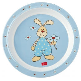 Melaminový protiskluzový talířek pro děti zajíc Semmel Bunny - 0 ks Melaminový protiskluzový talířek pro děti zajíc Semmel Bunny - 0 ks