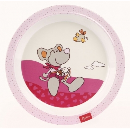 Melaminový protiskluzový talířek pro děti myška Leonora - 0 ks