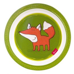 Melaminový protiskluzový talířek pro děti liška Forest Fox - 0 ks