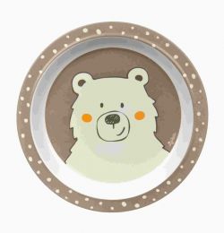 Melaminový protiskluzový talířek pro děti medvídek Honi Boni Bear - 0 ks