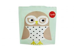 3 Sprouts Sáčky na svačinu - sandwich bags Owl