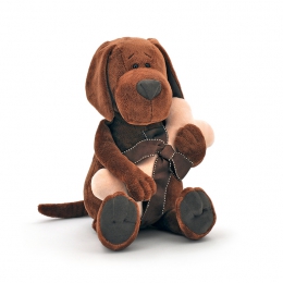 Plyšový pes Cookie s kostí, velký - 1 ks