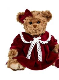Plyšový medvěd Lovely Daughter Dora - červené šaty