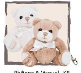 Přívěsek na klíče - klíčenka medvídek Philippe a Manuel - 0 ks