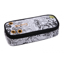 Školní pouzdro - penál 4teens Pencil Case doodle white/black - 0 ks