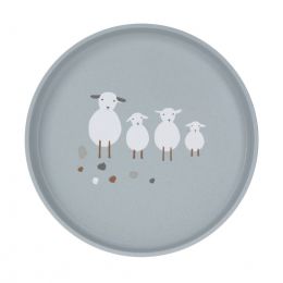 Dětský talíř Tiny Farmer Sheep-Goose blue