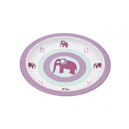 Melaminový protiskluzový talíř pro děti Wildlife Elephant - 0 ks