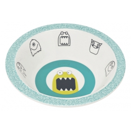 Lässig Protiskluzová melaminová miska pro děti Little Monsters Bouncing Bob