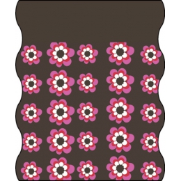 Nákrčník Twister kids fleece flower pink choco - 0 ks