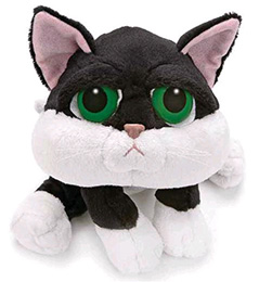 Vykulená kočička Loki černo-bílá - 0 ks