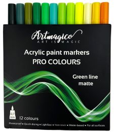 Akrylové fixy PRO LINE Green - 0 ks