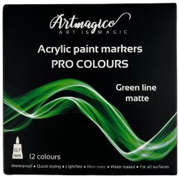 Akrylové fixy PRO LINE Green