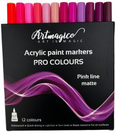 Akrylové fixy PRO LINE Pink - 0 ks