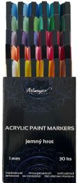 Artmagico Akrylové fixy UNI BASIC s jemným hrotem - 30 barev
