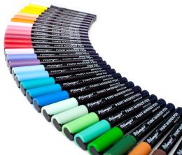 Akrylové fixy UNI BASIC s jemným hrotem - 30 barev