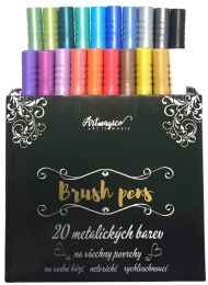 Artmagico Akrylové fixy BRUSH PENS - metalické 20 barev 