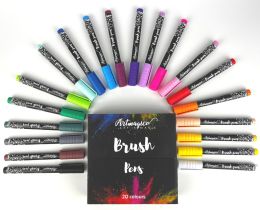 Akrylové fixy BRUSH PENS - 20 barev