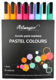 Akrylové fixy SMART s jemným hrotem - pastelové 8 barev - 0 ks