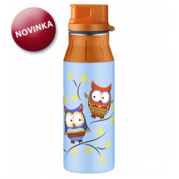 Dětská nerezová láhev na pití Owl II 0,6l - 0 ks