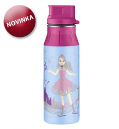 Dětská nerezová láhev na pití Princess pink II 0,6l - 0 ks